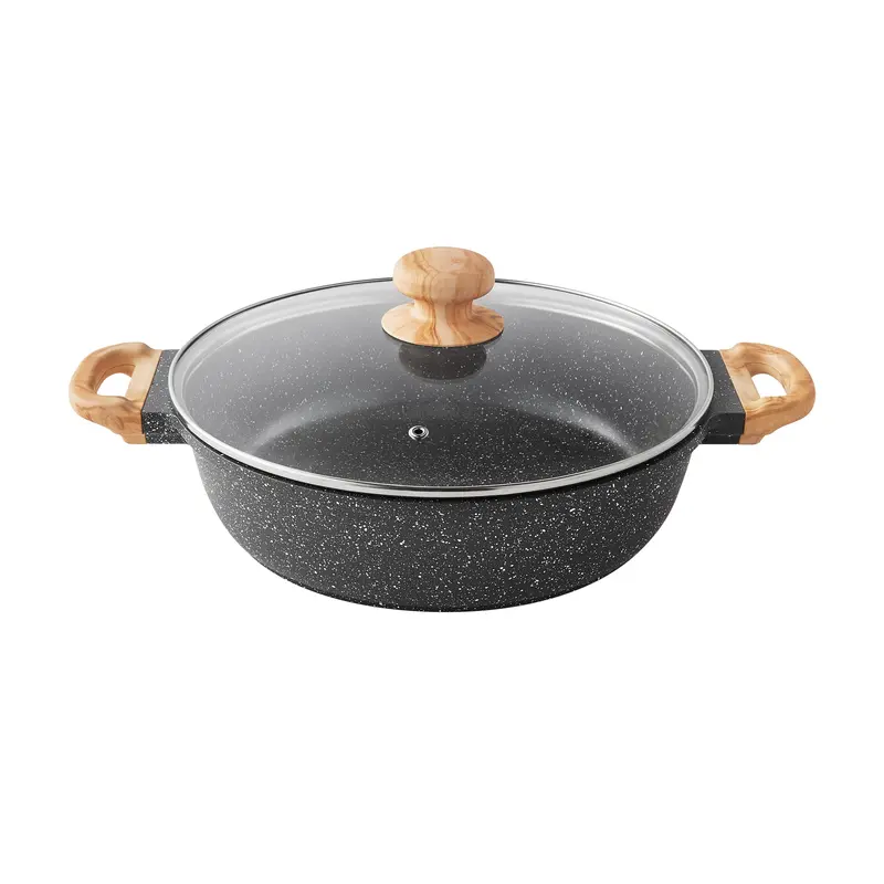 The Pioneer Woman Prairie Signature 12-Piece Cast Aluminum Cookware Set, Charcoal Speckle