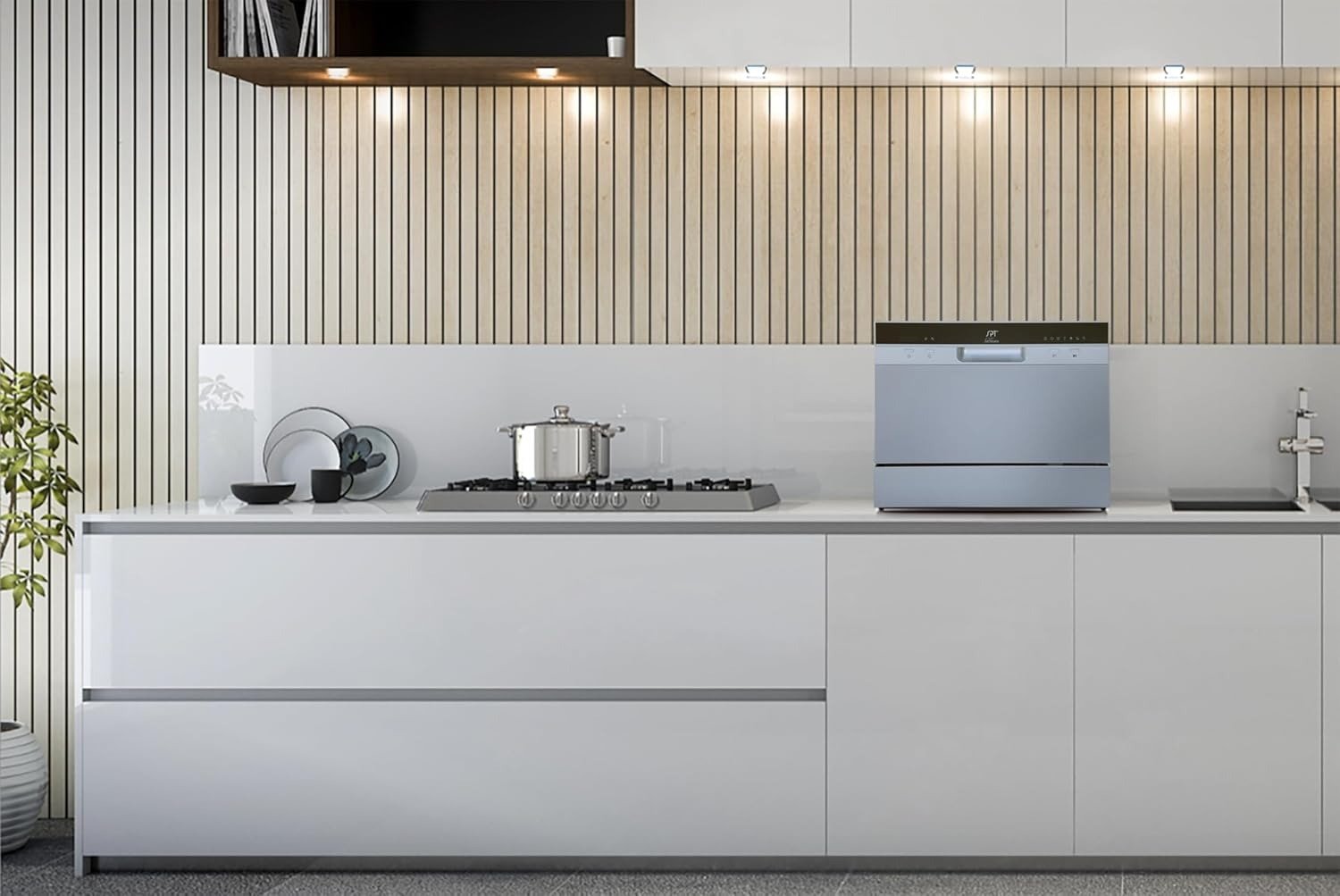 Dishwasher with Delay Start & LED – Silver