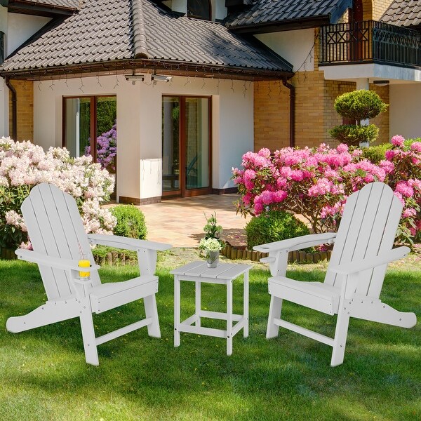 Costway 2PCS Patio Adirondack Chair Weather Resistant Garden Deck