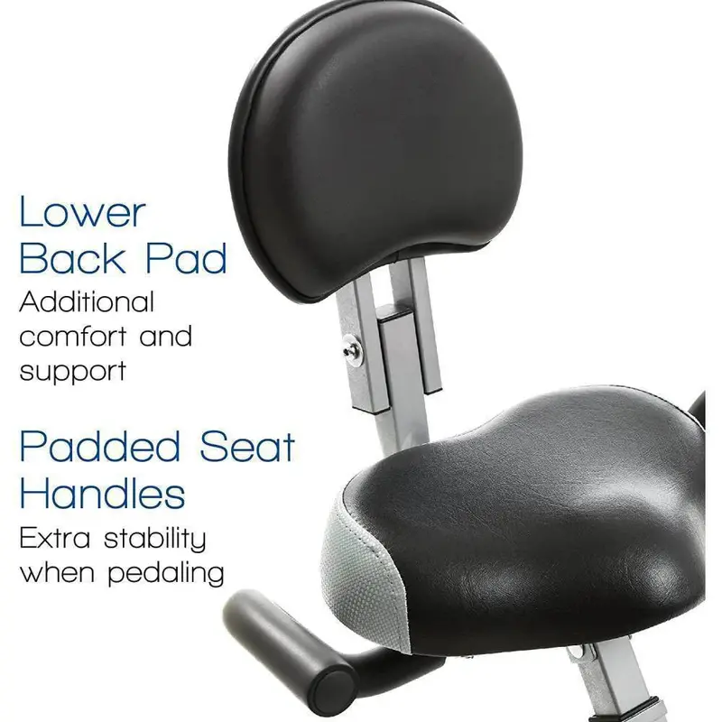 XTERRA FB350 Folding Exercise Bike – Silver Frame, Magnetic Resistance, Bluetooth-Compatible Fitness Tracker
