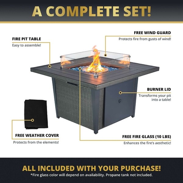 Kinger Home Ethan Rattan 5Piece Patio Furniture Set