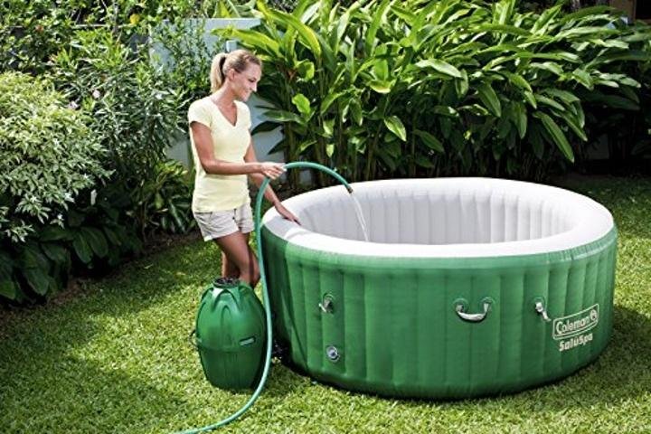 coleman-saluspa-Inflatable Hot Tub Spa, Green & White