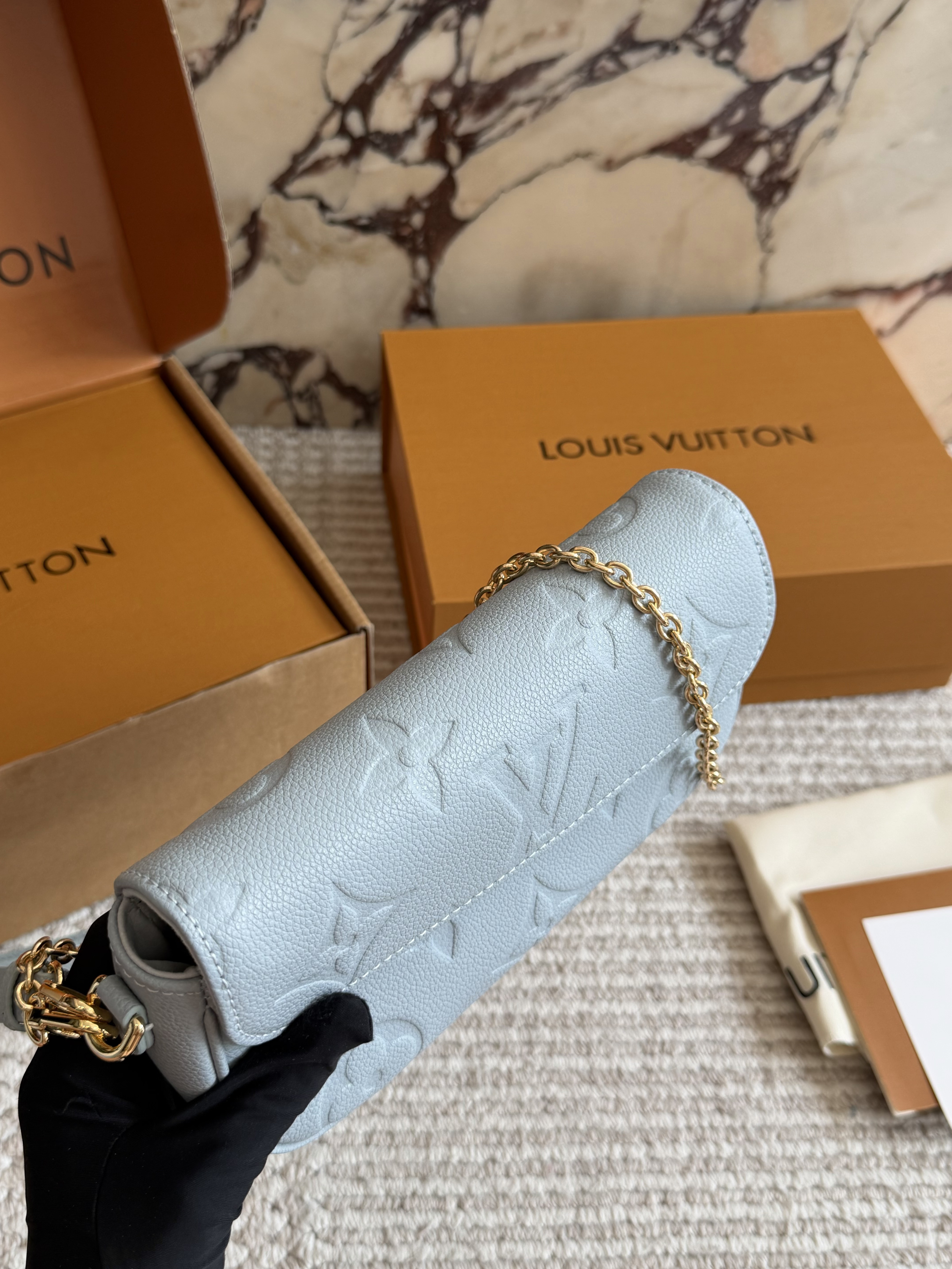 LV Cream White Ivy WOC Mahjong Bag - cnluxepick