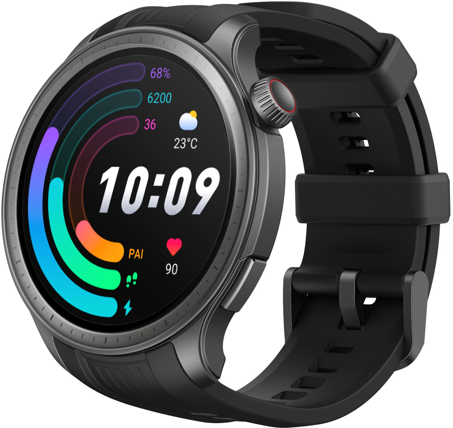 Amazfit - Balance Smartwatch 38mm Aluminum Alloy - Black