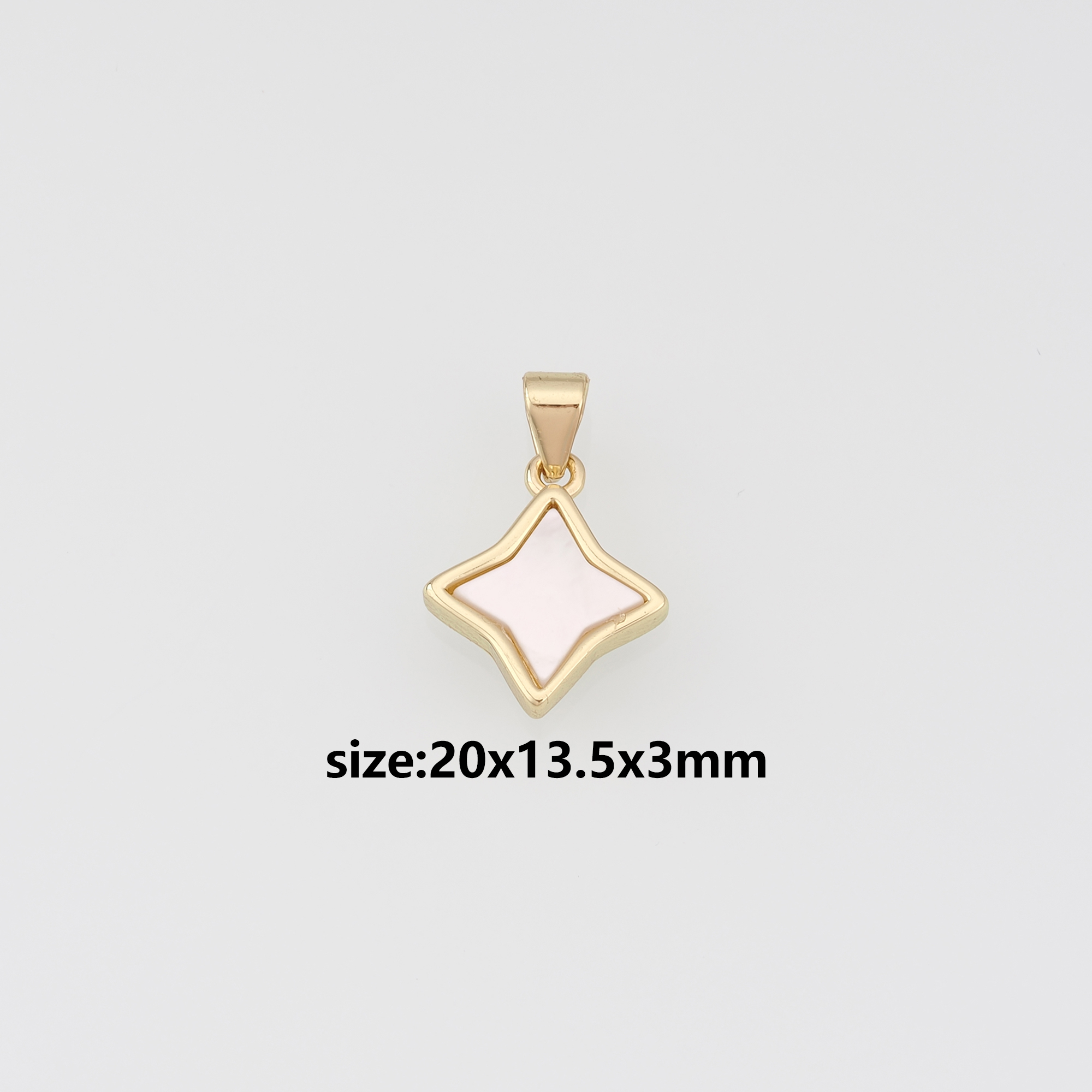18K Gold Filled North Star Pendant,Dainty Celestial Charm Earrings Necklace for DIY Jewelry Making Supply