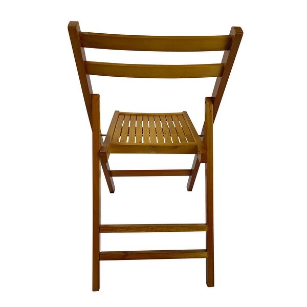 Furniture Slatted Wood Folding Special Event Chair ,Set of 4