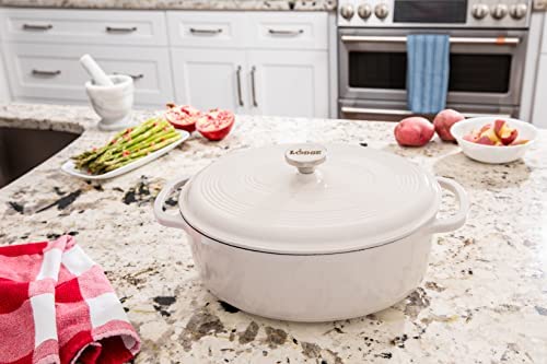 Lodge EC6D43 Enameled Cast Iron Dutch Oven, 6-Quart, Island Spice Red