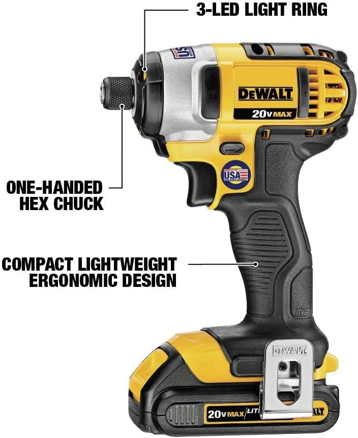 20V MAX Impact Driver Kit, 1/4-Inch, Battery and Charger Included