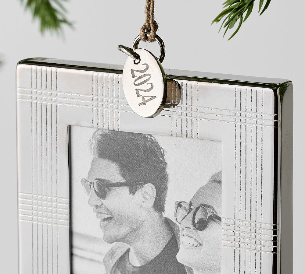 2024 Plaid Dated Enamel Frame Ornament  sgtnighsdesigns