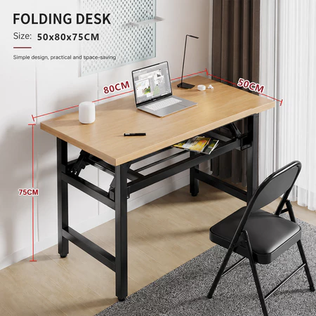 Folding Table Meja Ringkas, Spring table, multi-purpose, Moden Meja Lipat Stabil Offlice study game Jimat Ruang Ready Stock