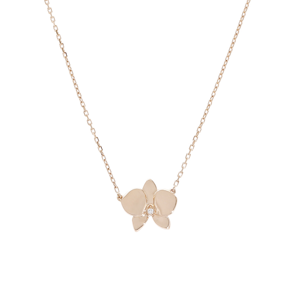 Cartier Caresdor Kidepal Diamond Necklace 18K Rose Gold B7015500