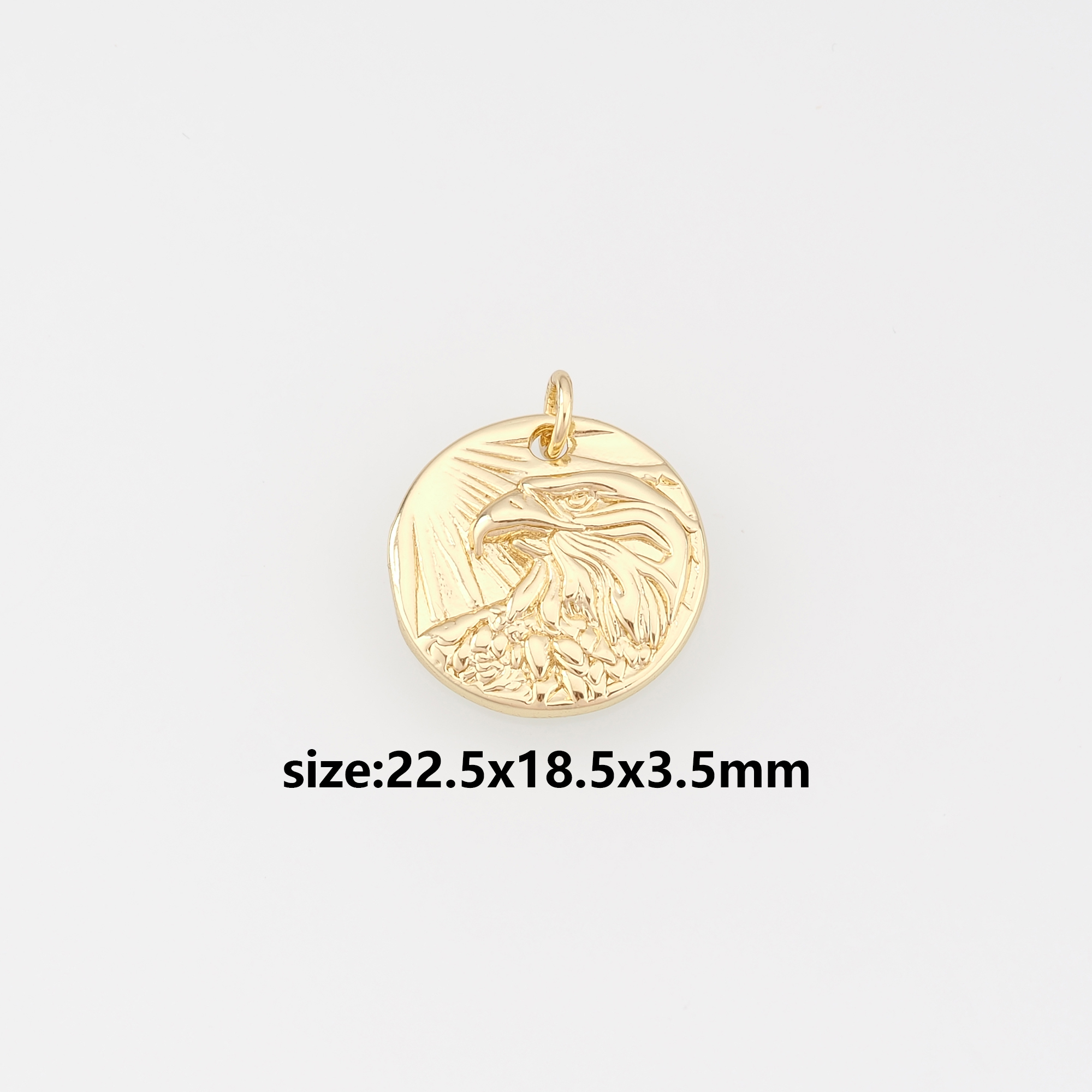 18K Gold Filled Eagle Pendant,Dainty Eagle Charm Earrings Necklace for DIY Jewelry Making Supply