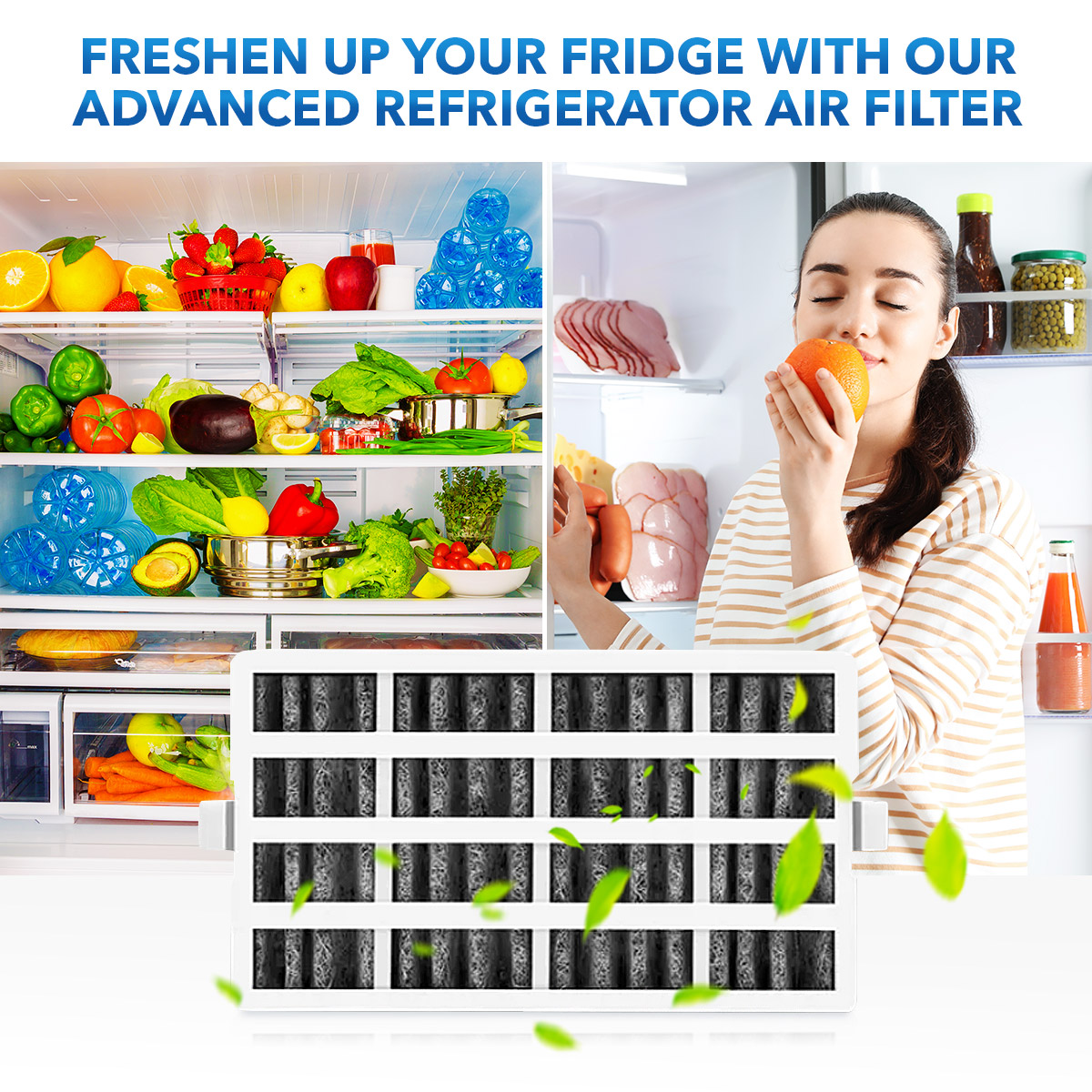 2 pk AO01 EDR1-RXD1 WHR1RXD1 W10295370A Filter 1 Refrigerator Water Filter with 3 pk AF01 Fresh Flow W10311524 W10315189 W11602565 Air Filter