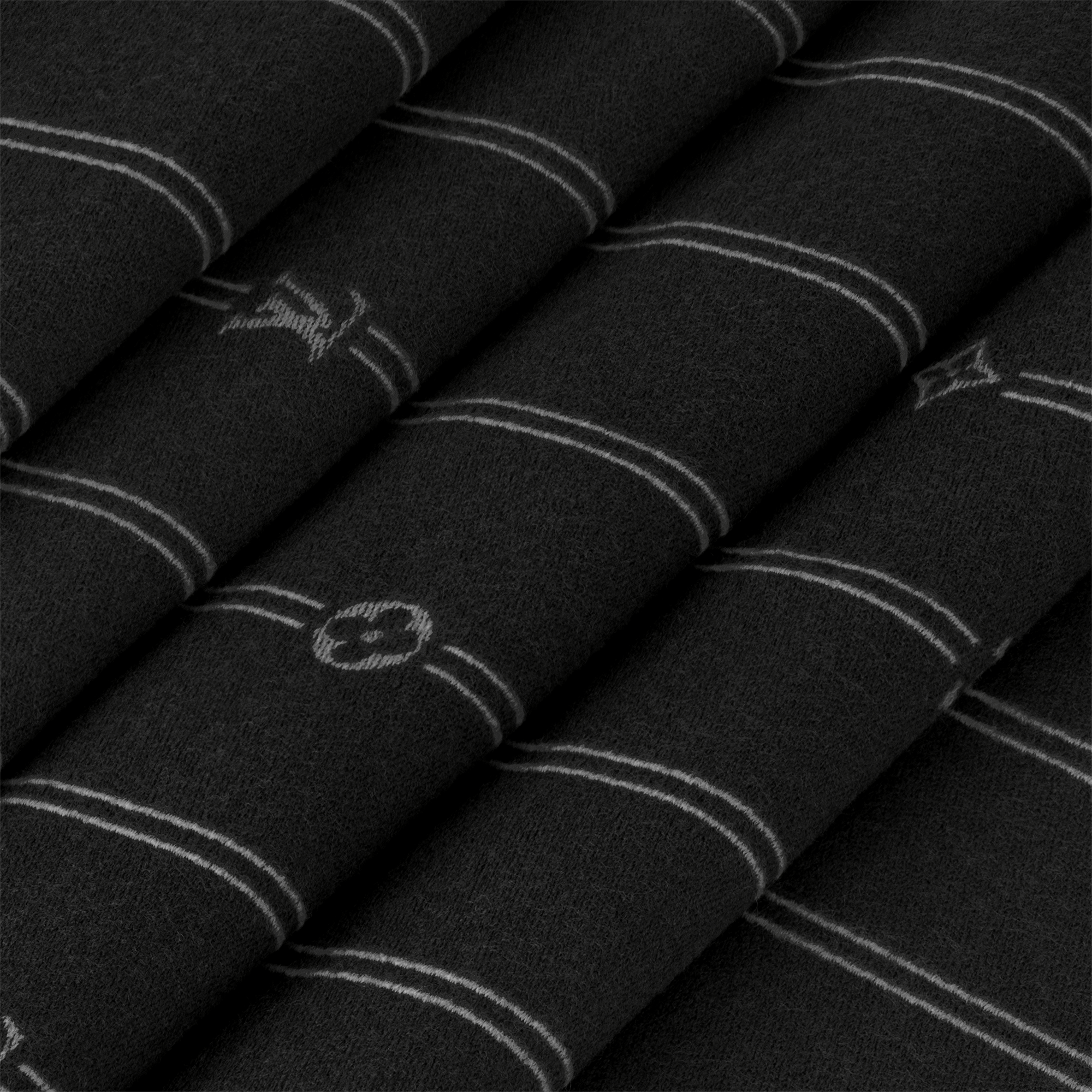 모노그램 스트라이프 스카프