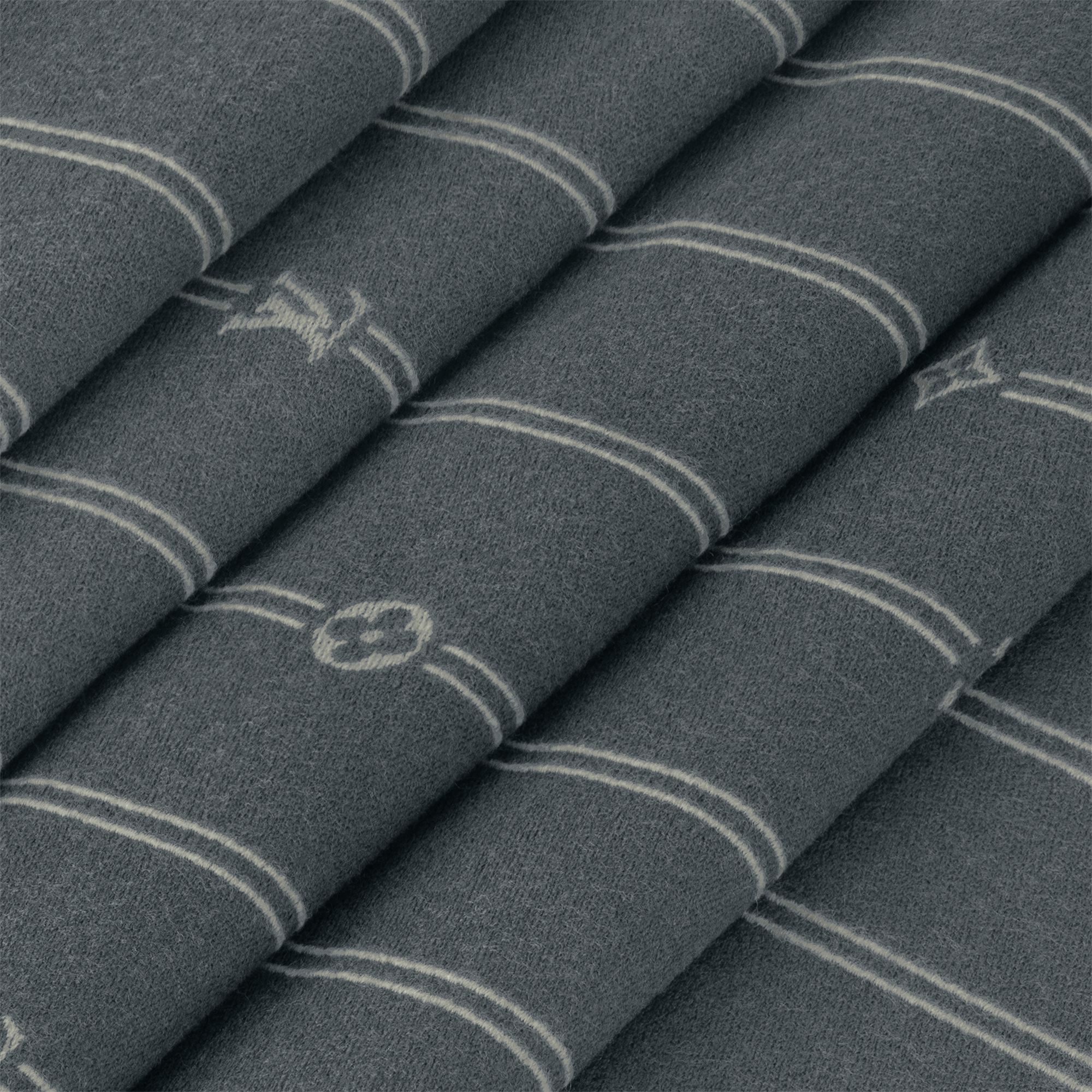 모노그램 스트라이프 스카프