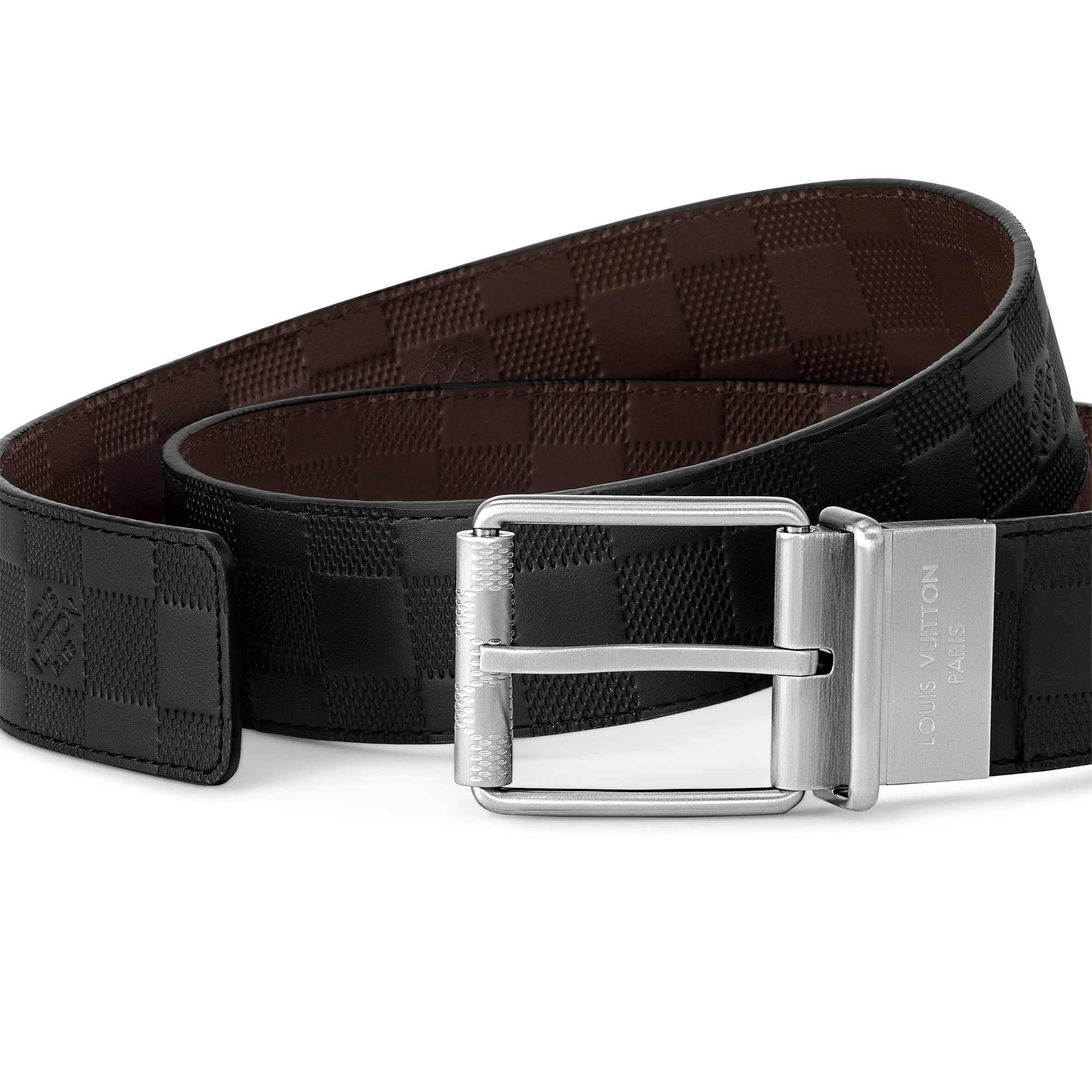 다미에 프린트 리버서블40MM 벨트