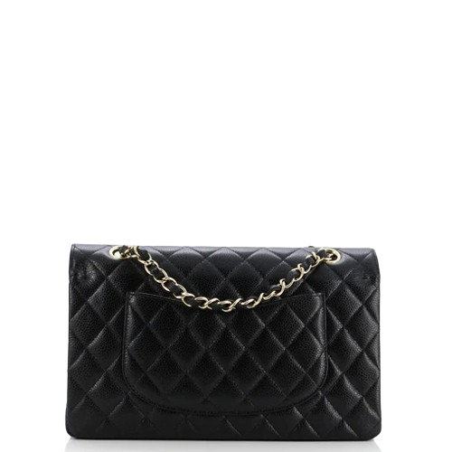 Chanel Classic Double Flap Bag Quilted Caviar Medium
