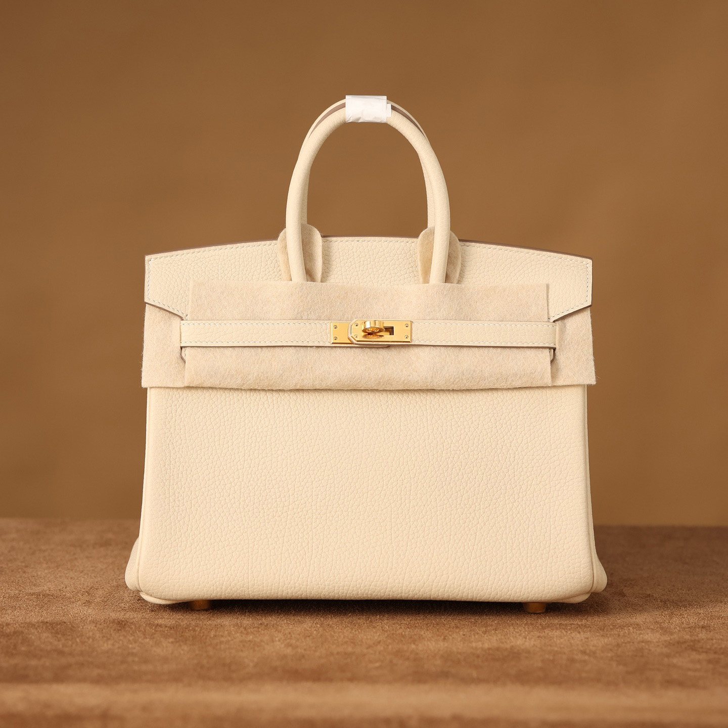 HERMÈS Birkin 25 Platinum Bag 10 Craie Milk White Togo Leather with Gold Hardware
