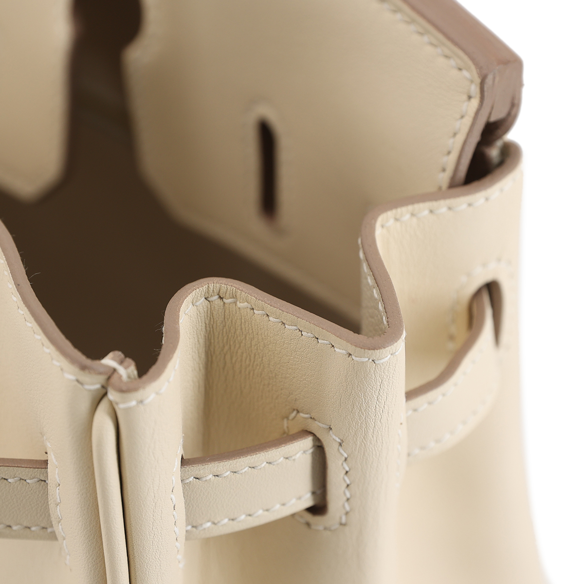 HERMÈS Birkin 25 Platinum Bag 10 Craie Milk White Jonathan Leather with Gold Hardware