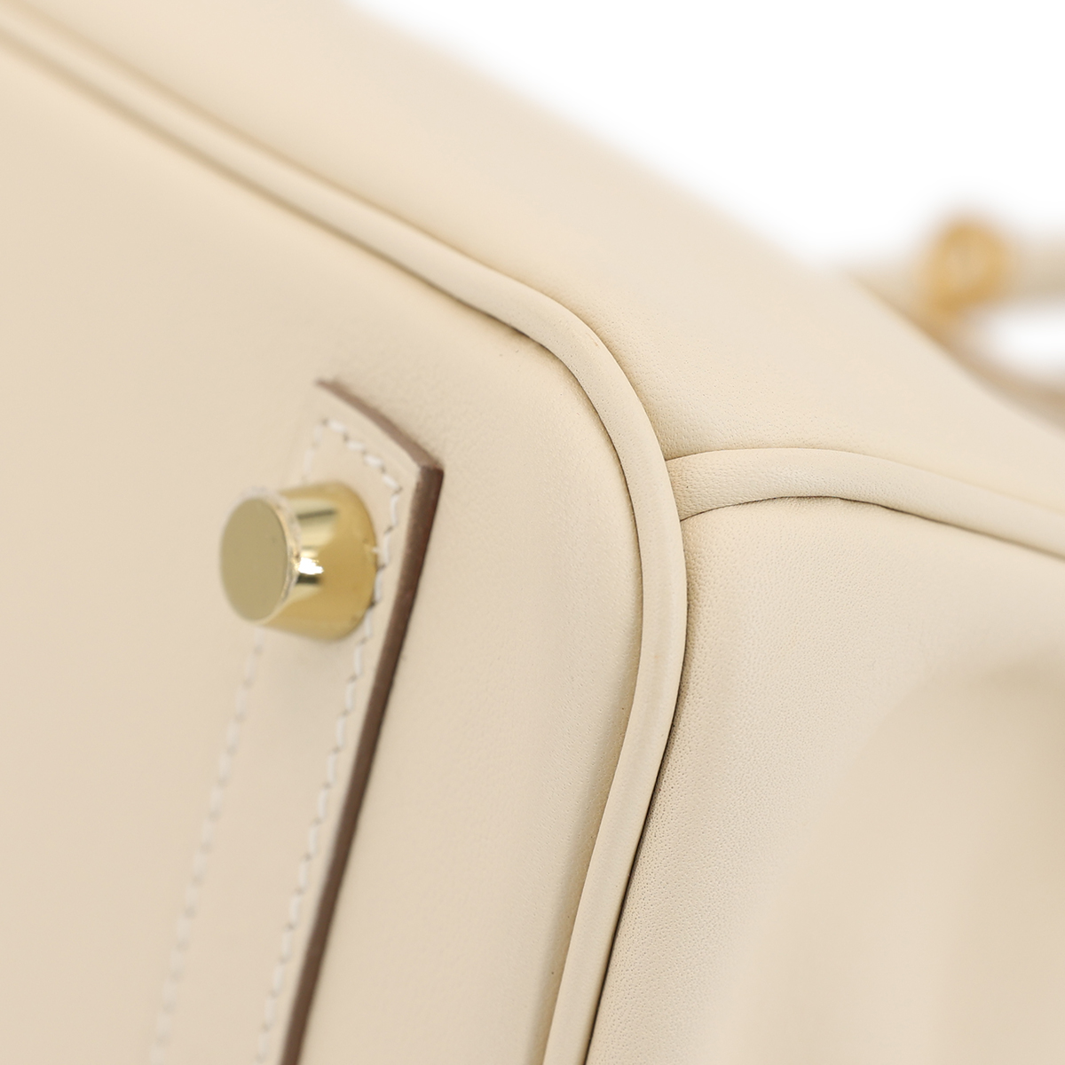 HERMÈS Birkin 25 Platinum Bag 10 Craie Milk White Jonathan Leather with Gold Hardware