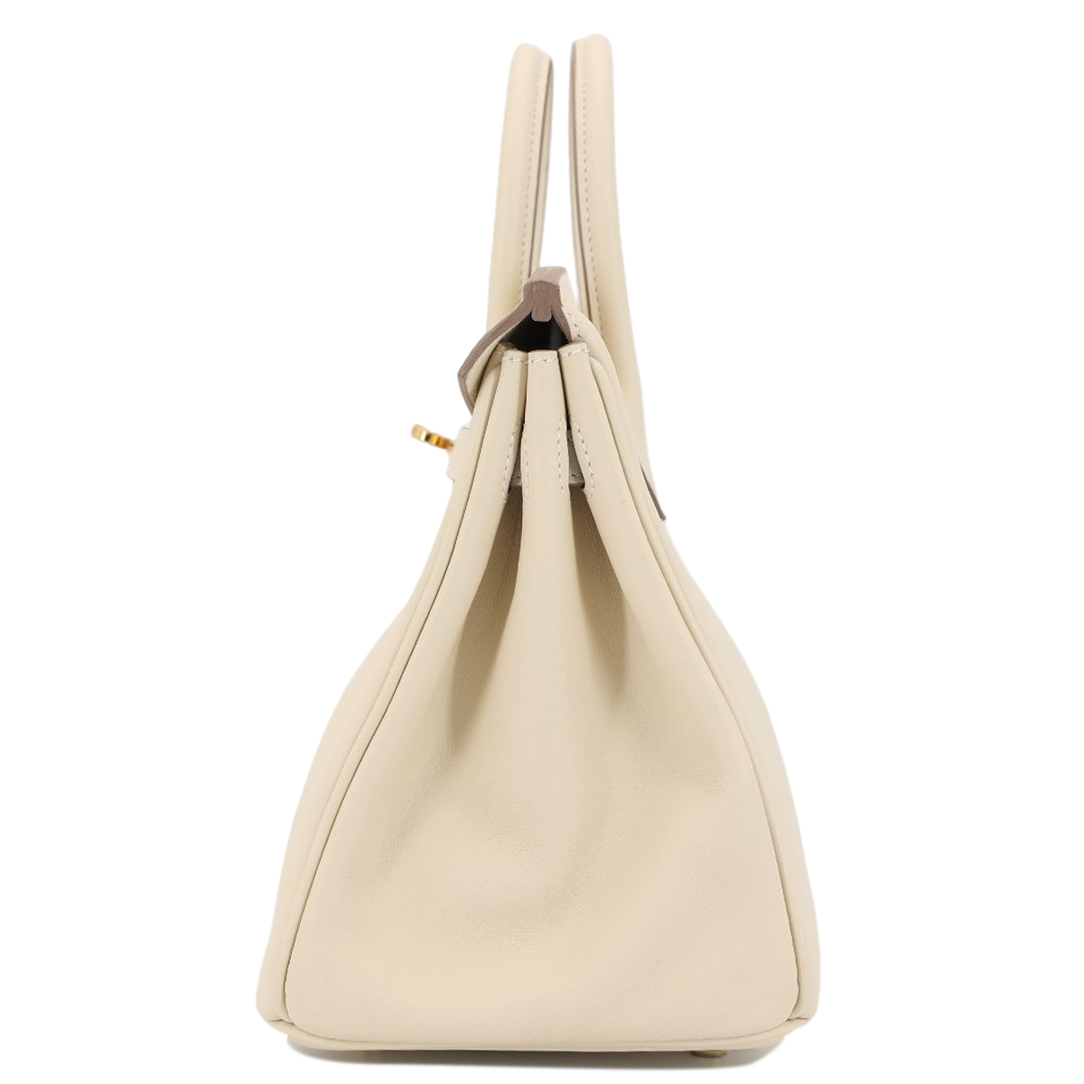 HERMÈS Birkin 25 Platinum Bag 10 Craie Milk White Jonathan Leather with Gold Hardware