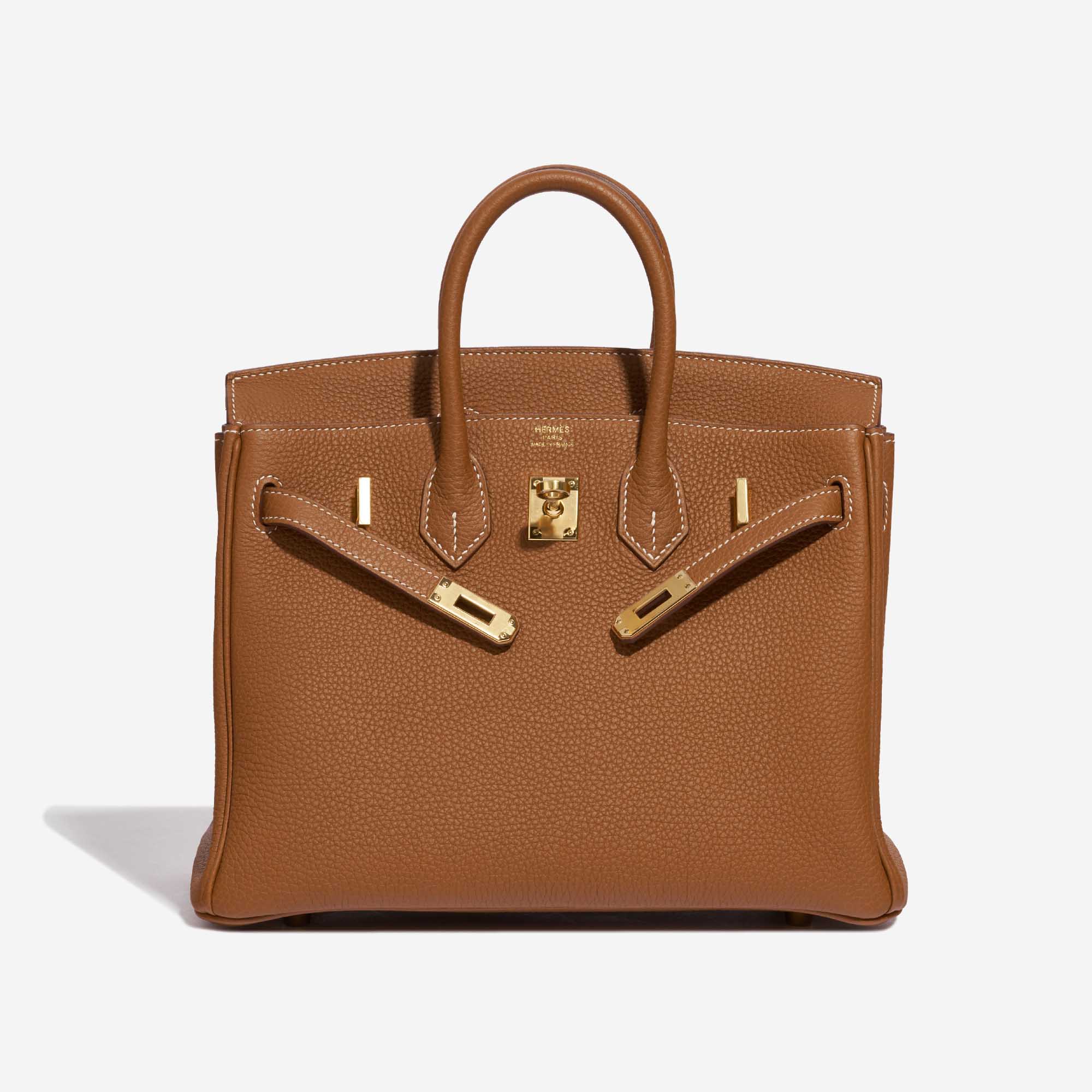 HERMÈS Birkin 25 Gold Hardware Togo Calfskin 37 Gold Brown