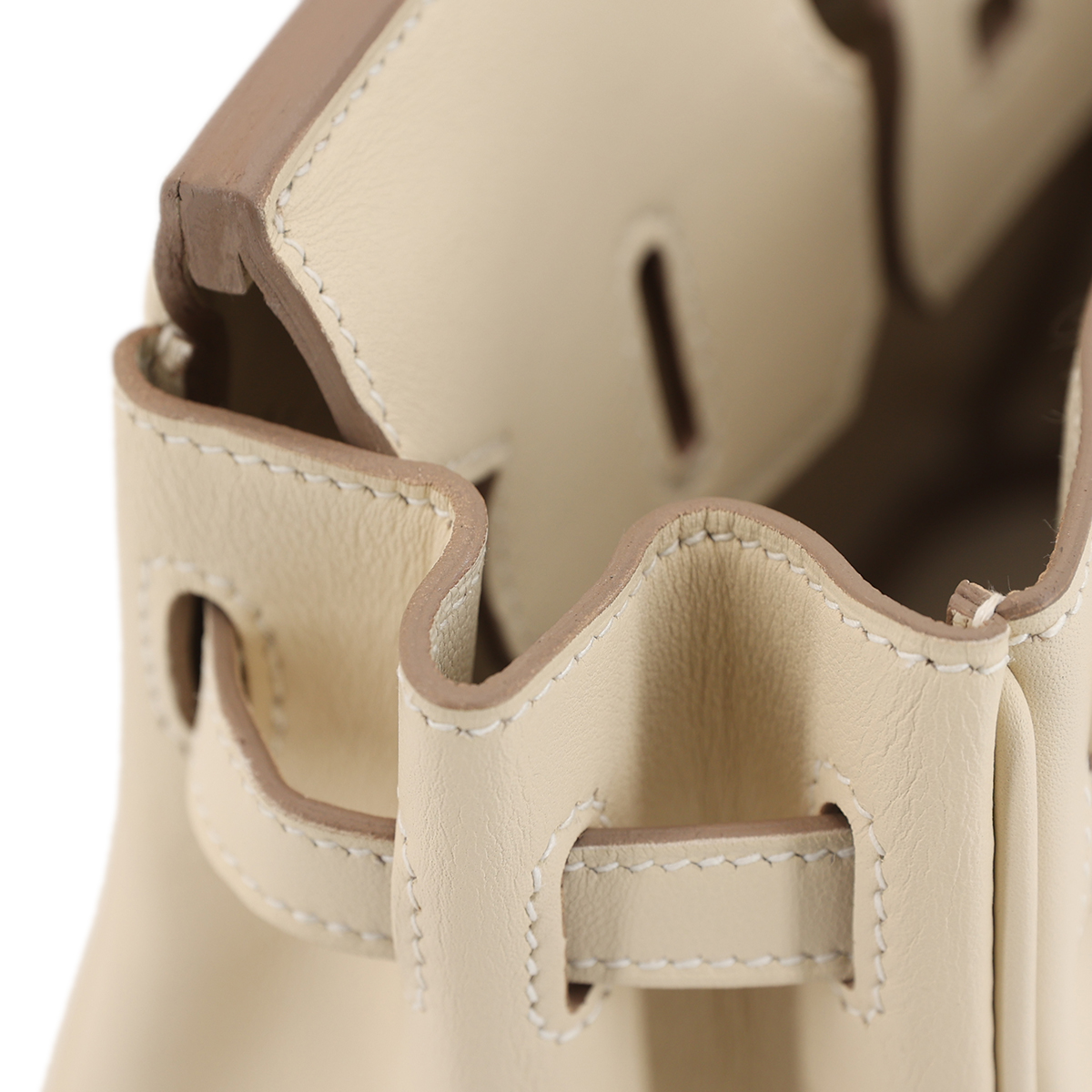 HERMÈS Birkin 25 Platinum Bag 10 Craie Milk White Jonathan Leather with Gold Hardware