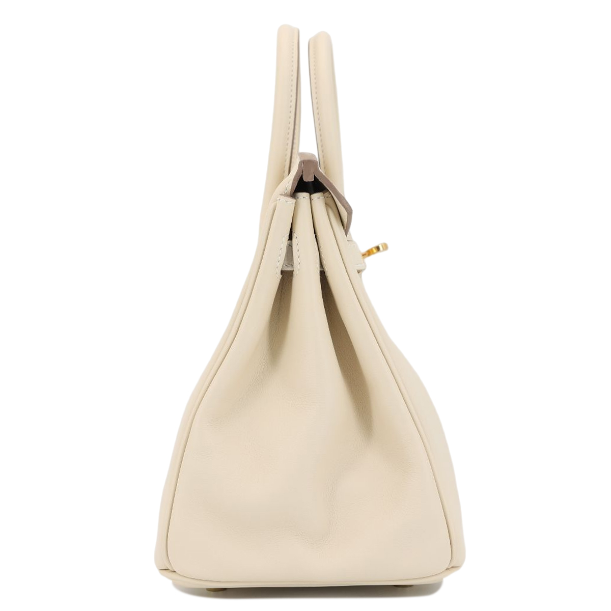 HERMÈS Birkin 25 Platinum Bag 10 Craie Milk White Jonathan Leather with Gold Hardware