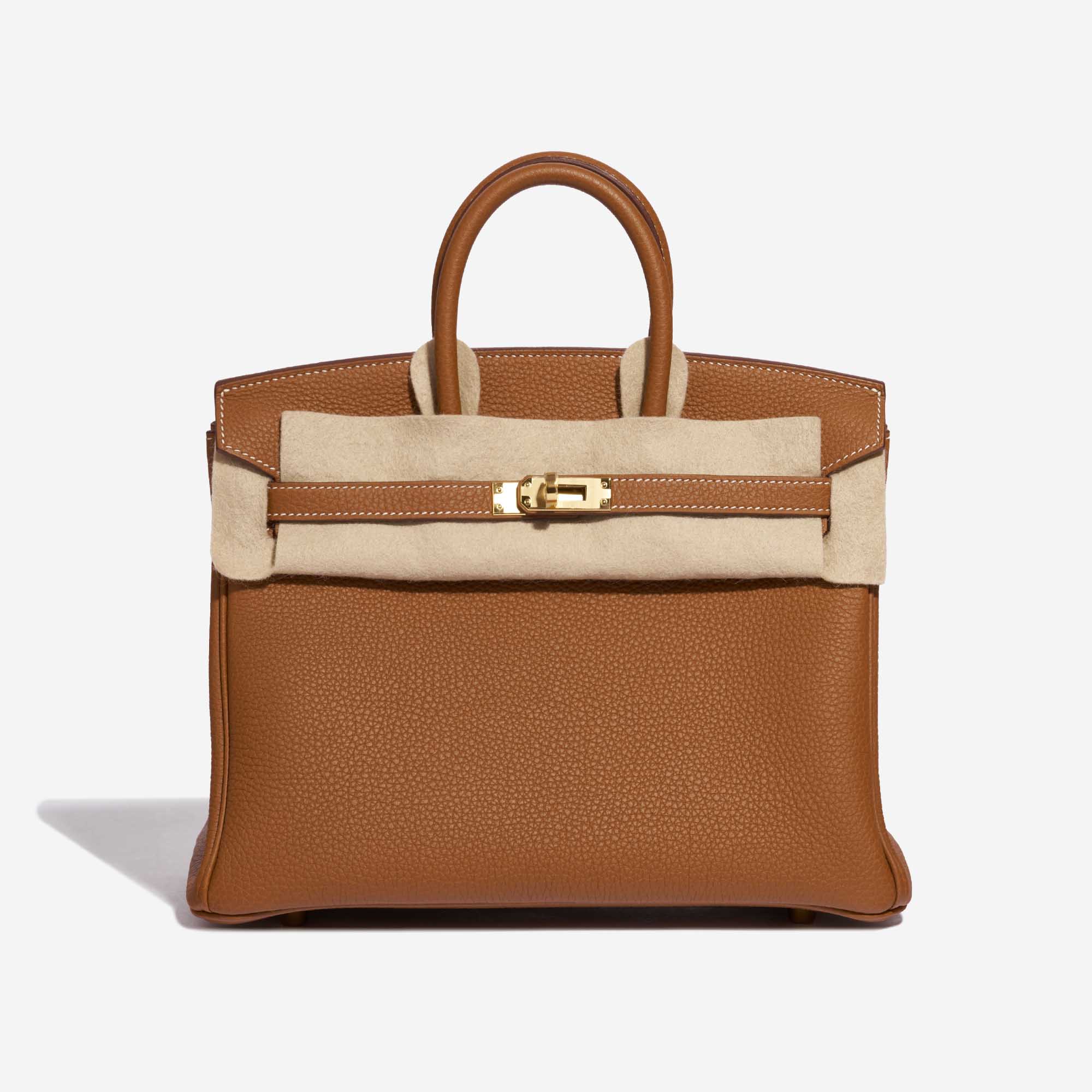 HERMÈS Birkin 25 Gold Hardware Togo Calfskin 37 Gold Brown