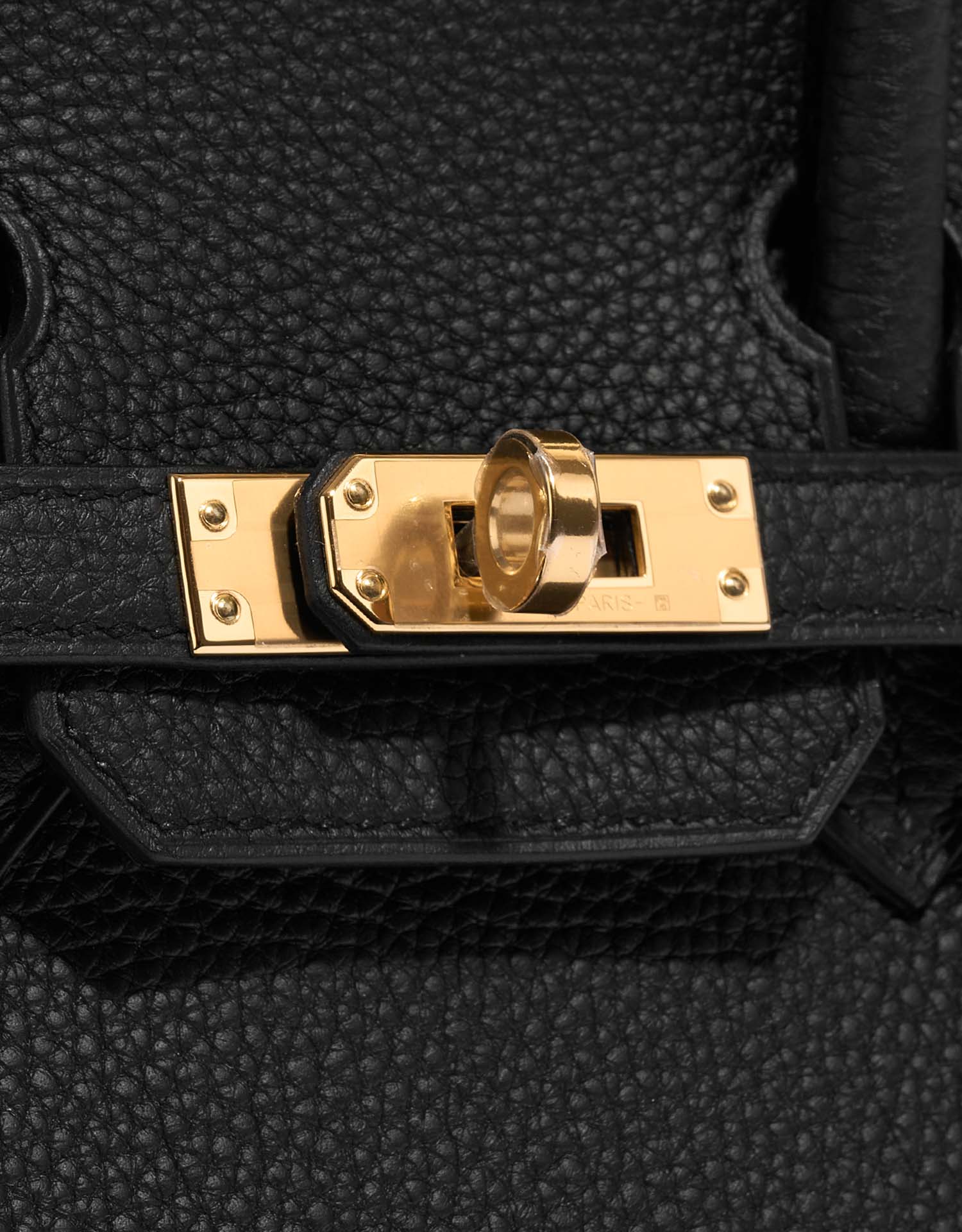 HERMES Birkin 25 Gold Hardware Togo Leather in Noir