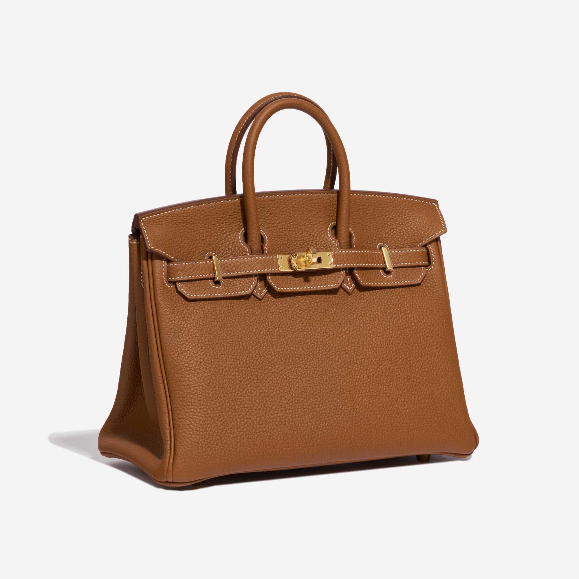 HERMÈS Birkin 25 Gold Hardware Togo Calfskin 37 Gold Brown