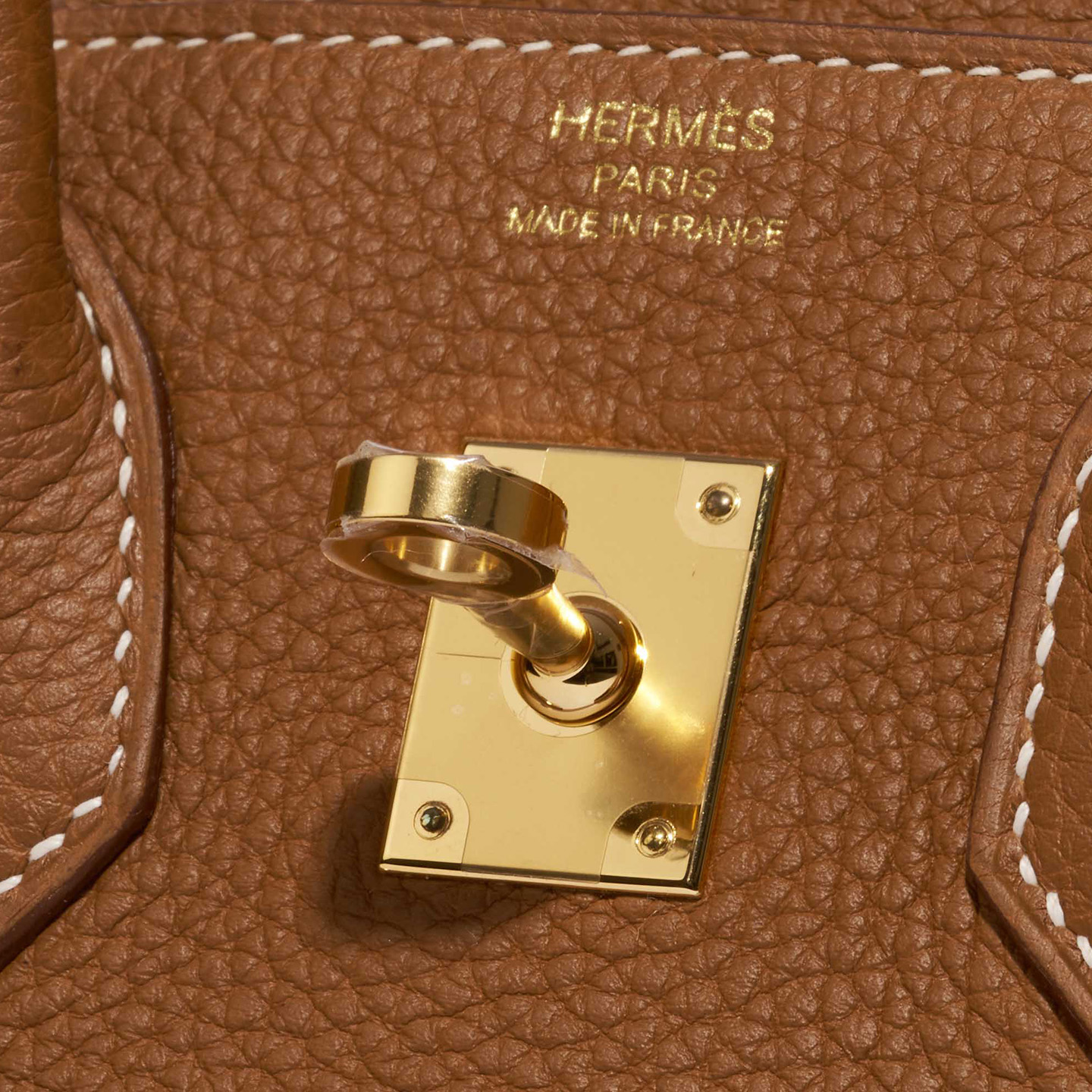 HERMÈS Birkin 25 Gold Hardware Togo Calfskin 37 Gold Brown
