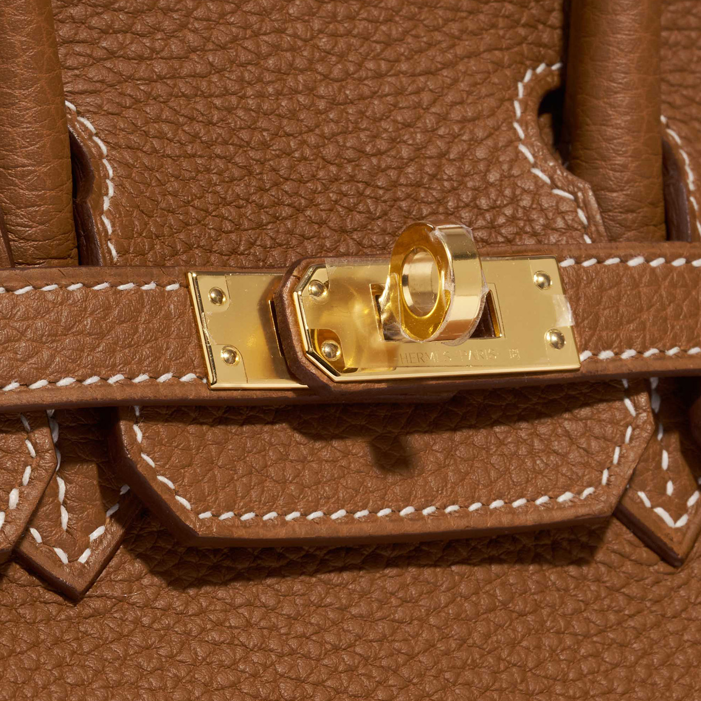 HERMÈS Birkin 25 Gold Hardware Togo Calfskin 37 Gold Brown