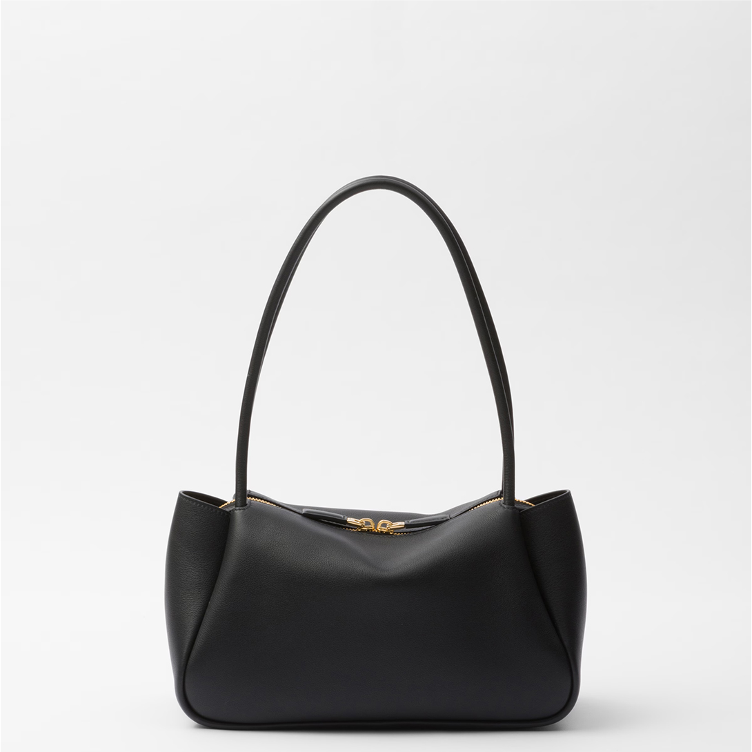 Prada Darling Medium Leather Shoulder Bag Black