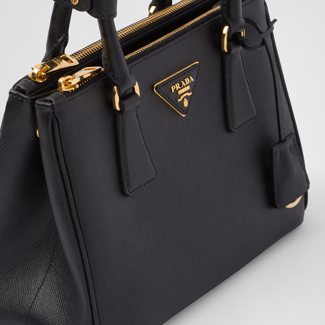 Prada Galleria Small Saffiano Leather Bag Black