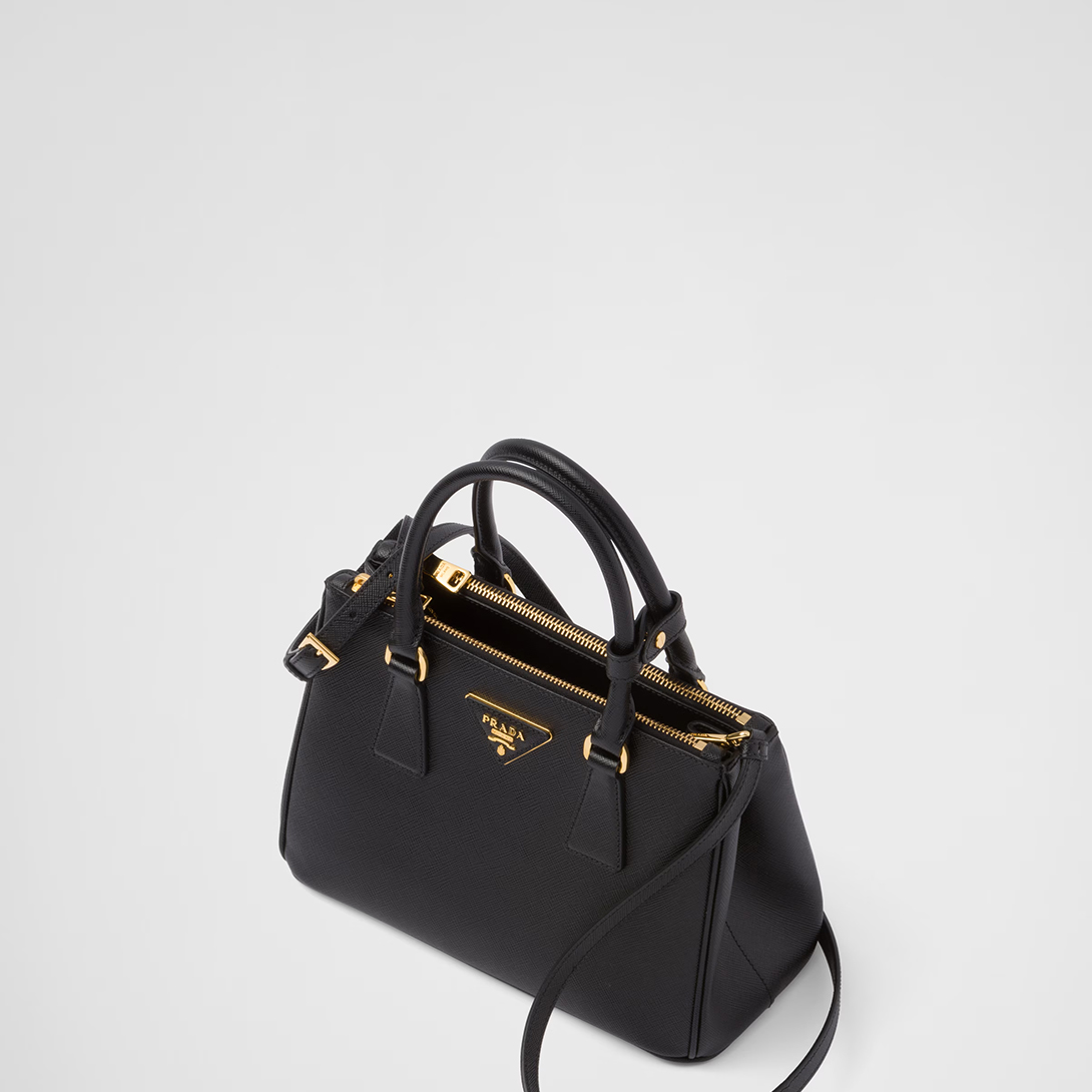 Prada Galleria Small Saffiano Leather Bag Black