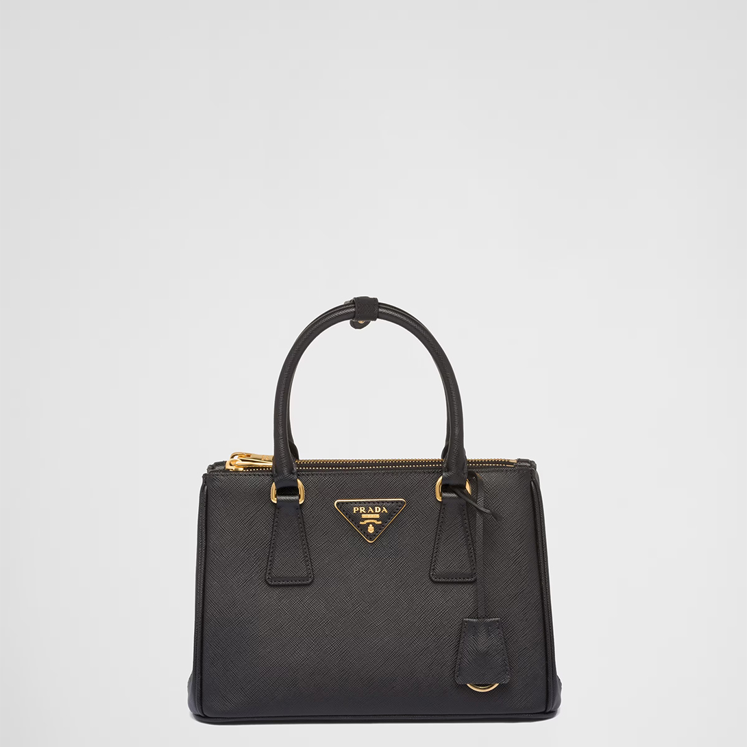 Prada Galleria Small Saffiano Leather Bag Black