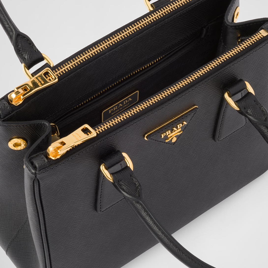Prada Galleria Small Saffiano Leather Bag Black