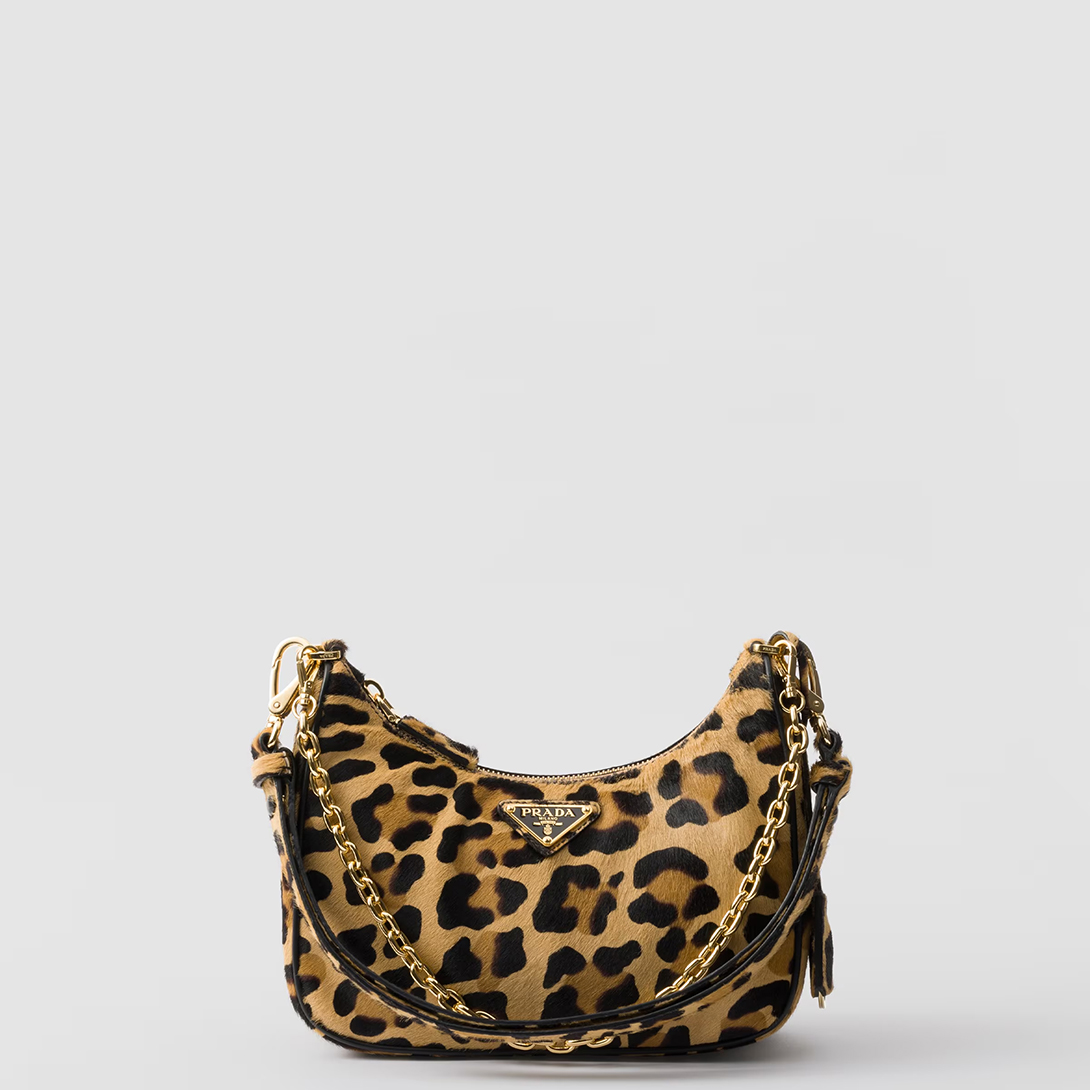 Prada Re-Edition Printed Leather Mini Bag Leopard Print