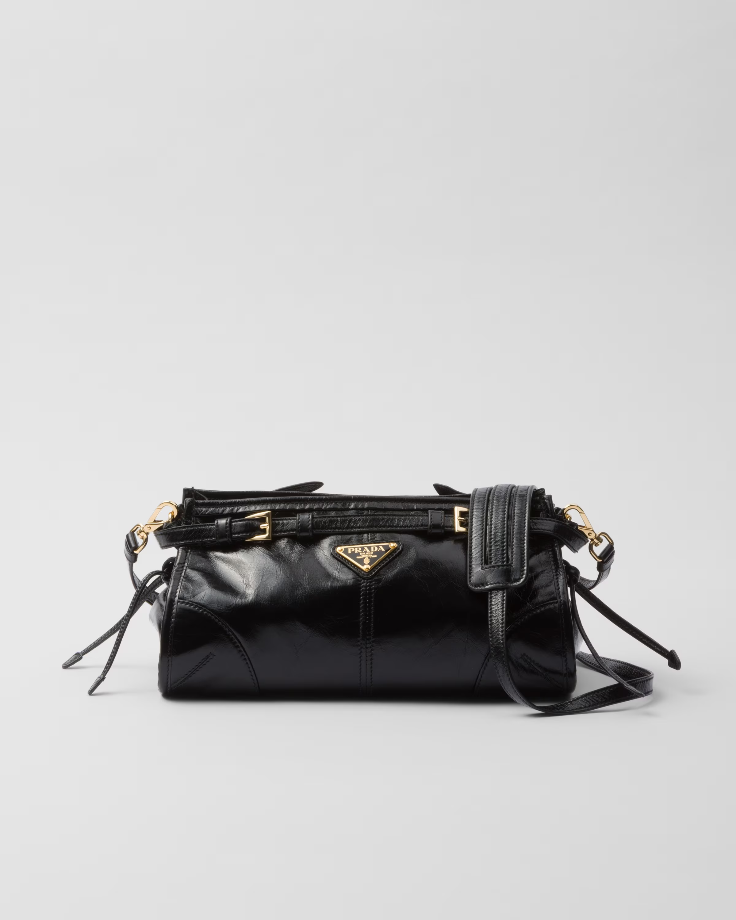 Prada Small Leather Shoulder Bag Black