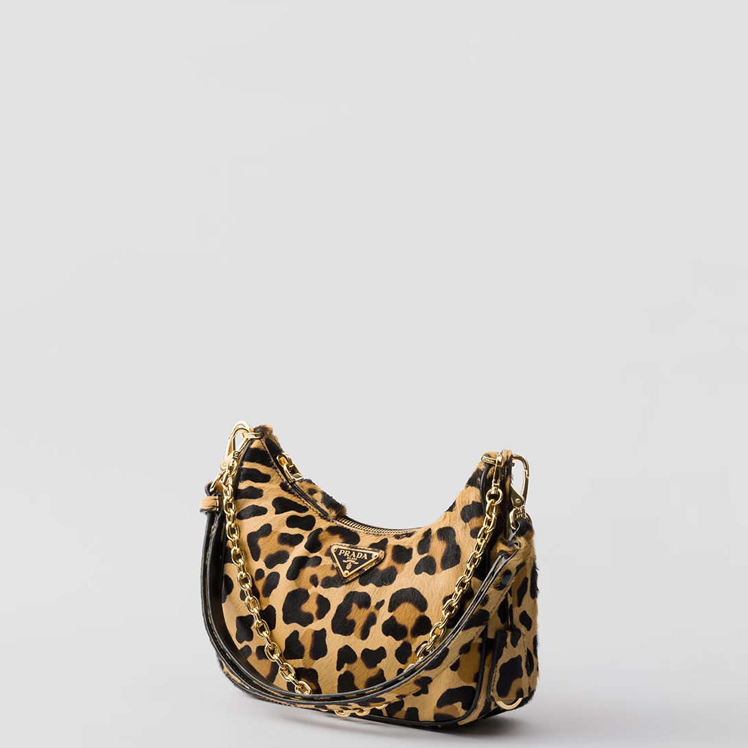 Prada Re-Edition Printed Leather Mini Bag Leopard Print
