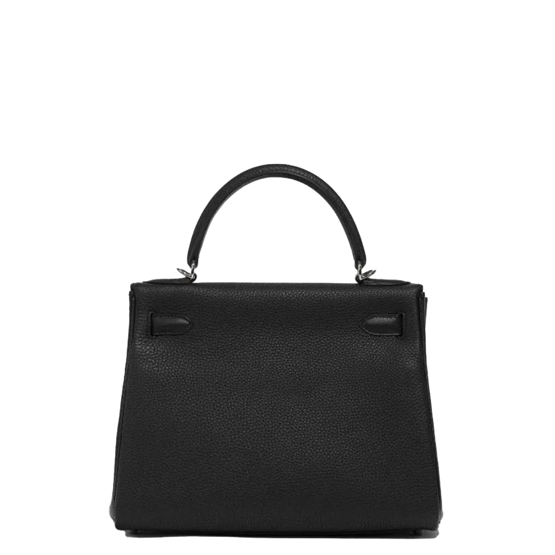 Hermès Kelly 28 Silver Hardware Togo Leather Noir