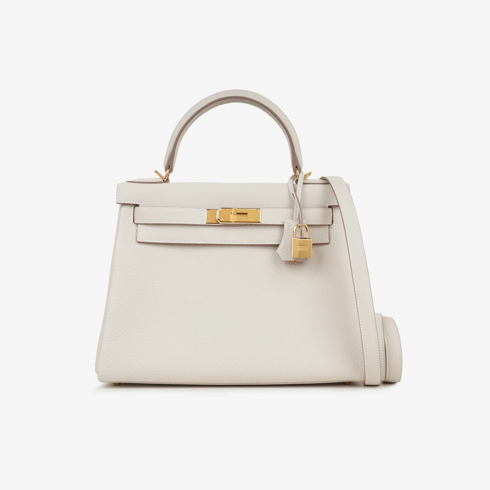 Hermès Kelly 28 Kelly Bag Togo Leather Silver Hardware 10 Craie