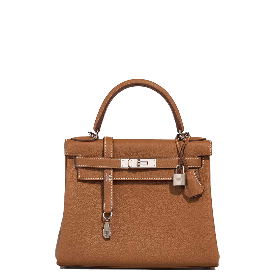 Hermès Kelly 28 Gold Hardware Epsom Leather 37 Gold Brown