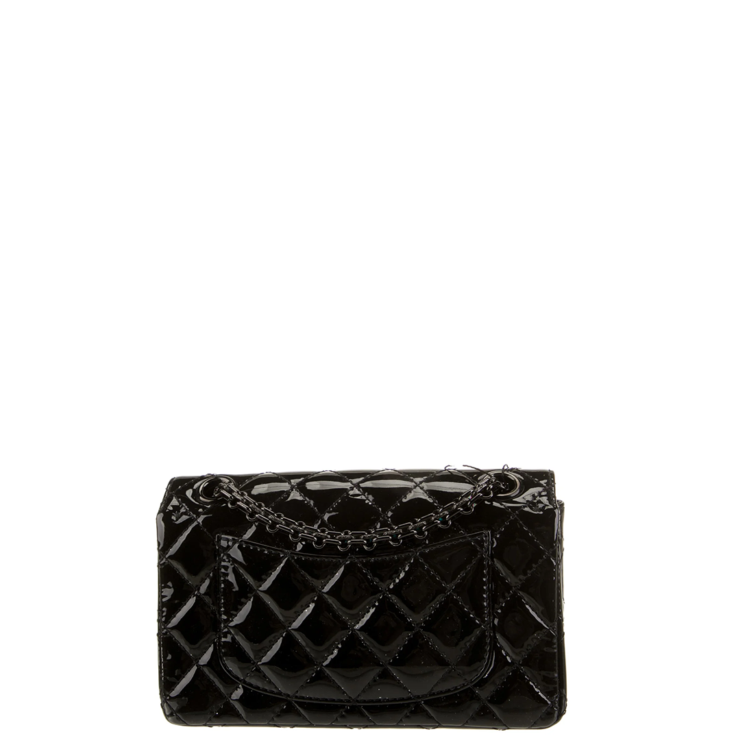 Chanel Mini 2.55 Reissue Flap Bag Black Patent Leather