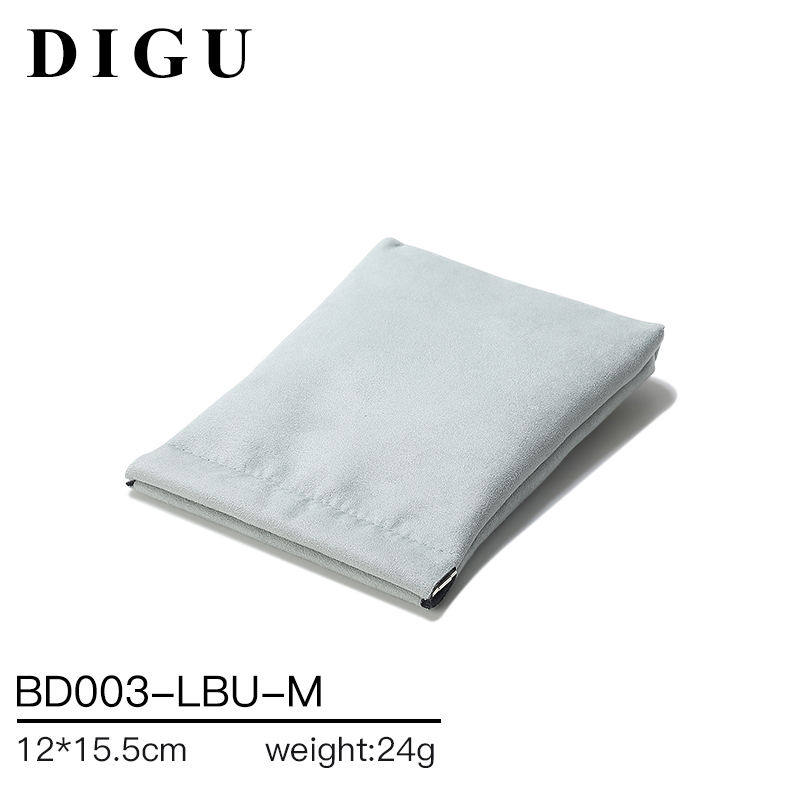 BD003 DIGU high quality Custom Logo Printed Flannelette Jewelry Pouch