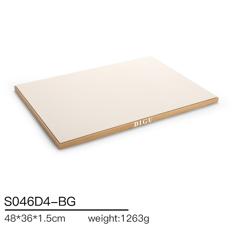 S046 Beige DIGU Handmade Beige Microfiber Jewelry display set Necklace Earring Bracelet Ring Jewelry Display Props