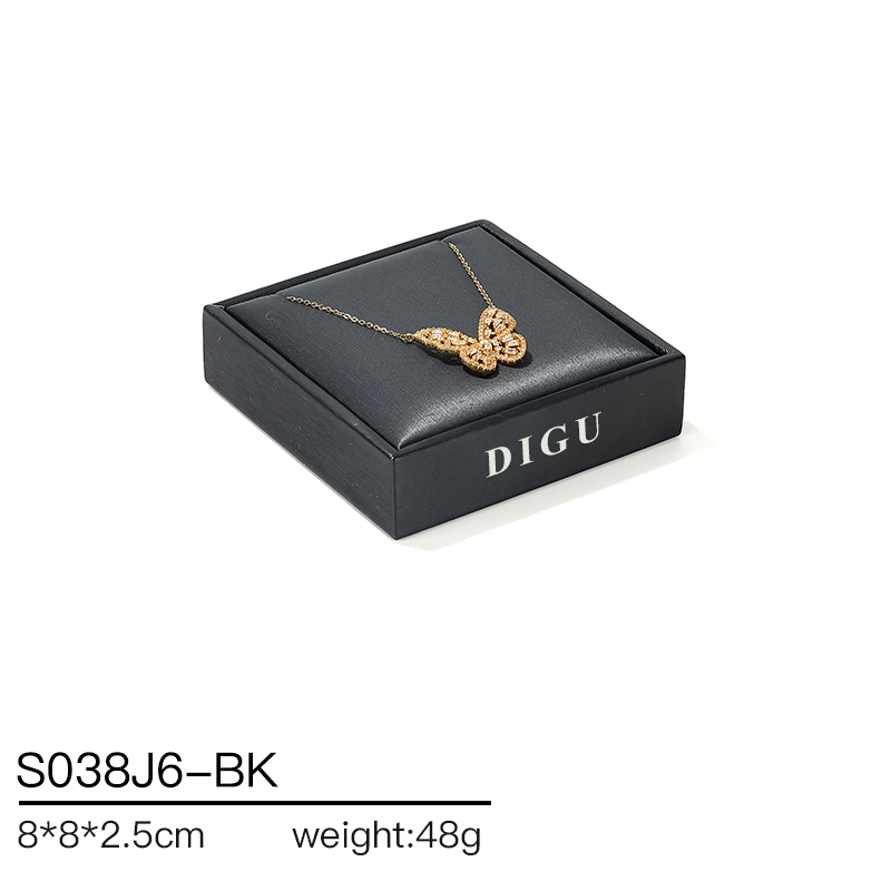 S038 Black DIGU PU Leather Jewelry Display Stand Jewelry Display Set