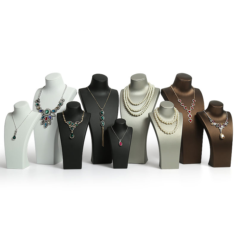 J012 DIGU Factory Custom necklace display PU Microfiber jewelry display stand