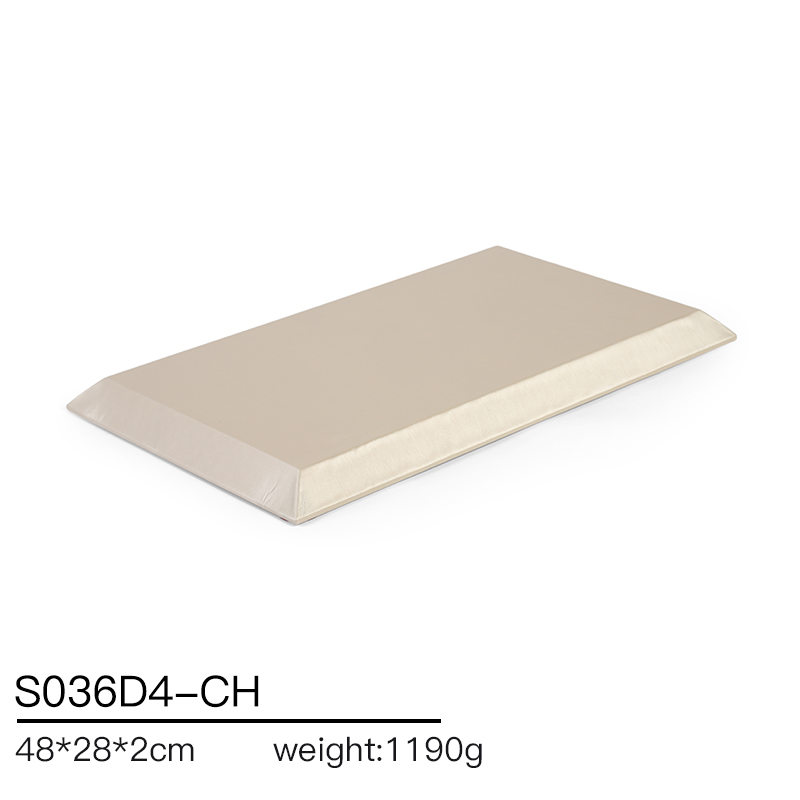 S036 beige DIGU Handmade PU Leather Jewelry Display Ring Holder Jewelry Stand For Counter